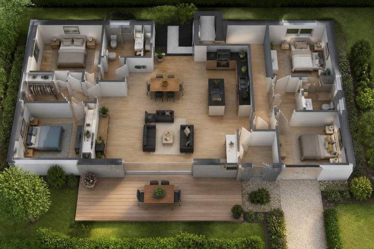 100m2 plan maison 3 chambres 3d : idées d’aménagement et exemples concrets